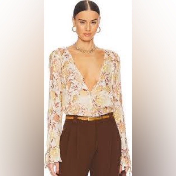 Free People Everything's Rosy Solid Bodysuit - Picture 2 of 5